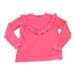 Tea Collection Ruffled Collar Feminine Sweatshirt Long Sleeve Top Girls Size 10